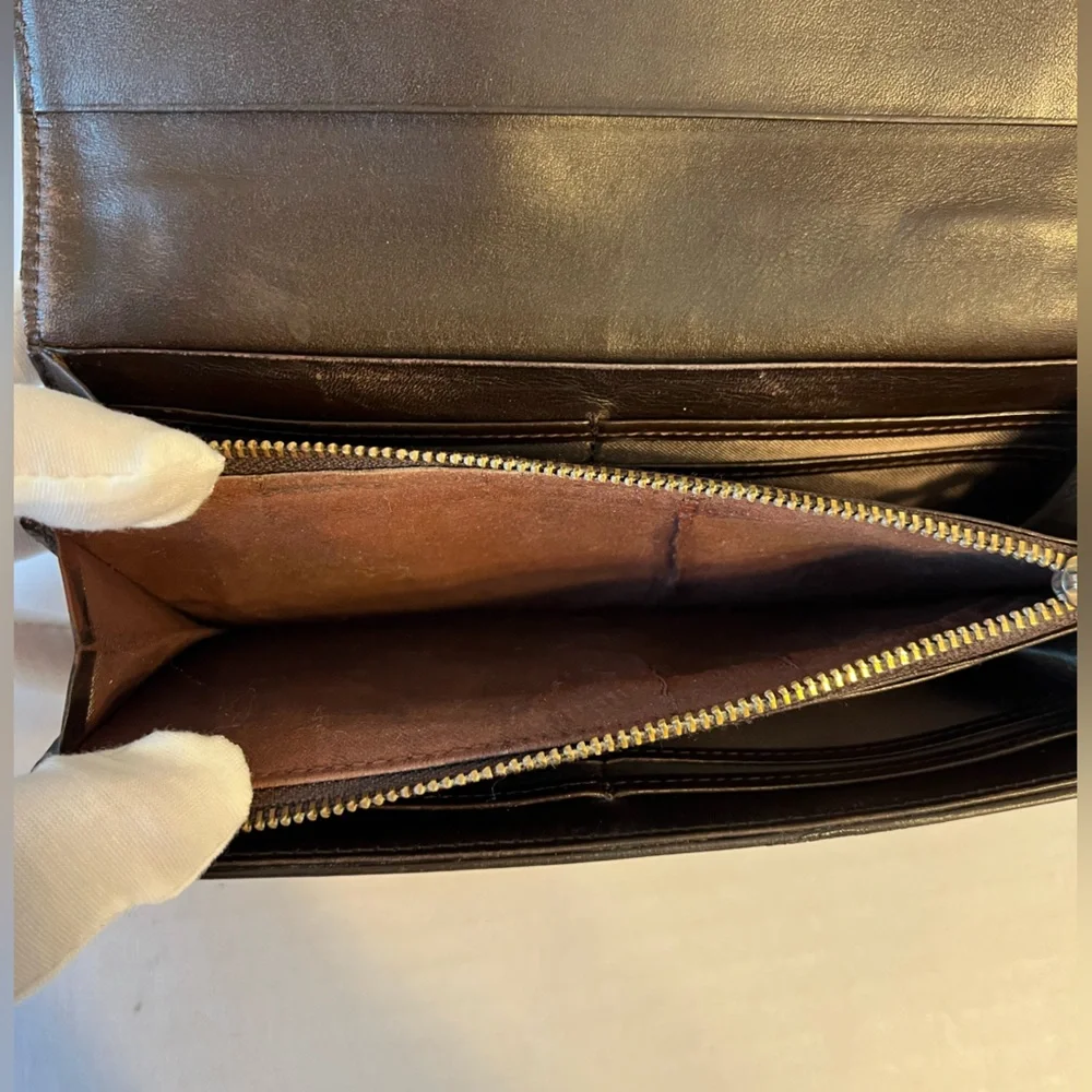 Burberry blue label plaid long wallet‎